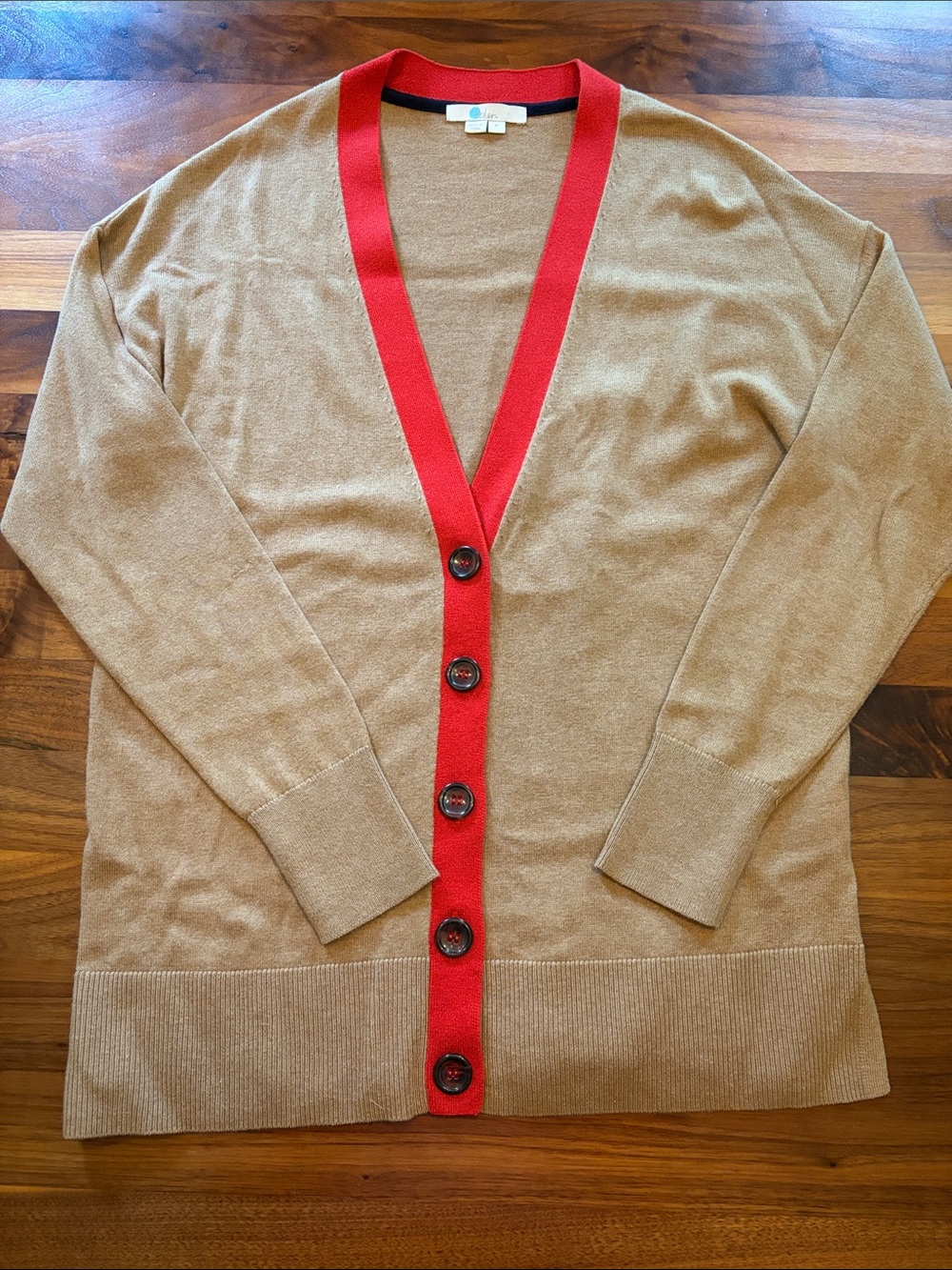 Boden Cardigan with Red Trim